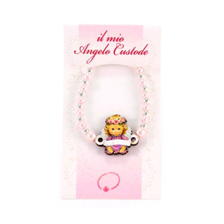 Elastic Bracelet Pink Angel Grain 3 mm