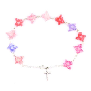 Rosary Bracelet Multicolor Dove Grain 10 mm
