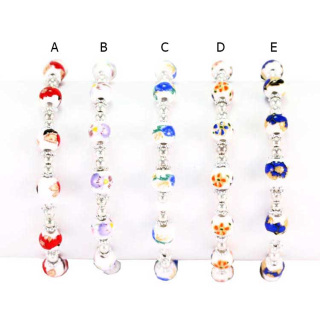 Rosario a bracciale elastico ceramica Grano 8 mm