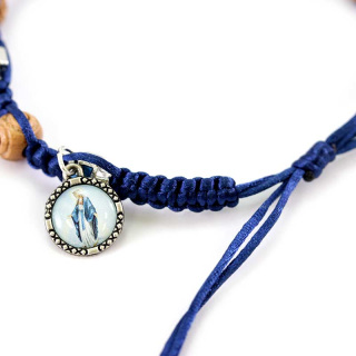 Rosario pulsera cuerda Medalla Milagrosa Cuenta 8 mm