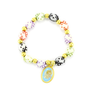 Elastic Rosary Bracelet Hello Kitty grain 10 mm