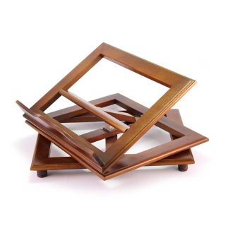 Turnable Table Altar Lectern Walnut Wood 35x28 cm