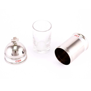 Silvery Brass Vase Chrism Oil 8x3.5 cm