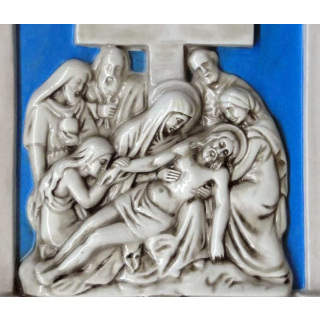 Vía Crucis capital de cerámica 40x44 cm 15 estaciones