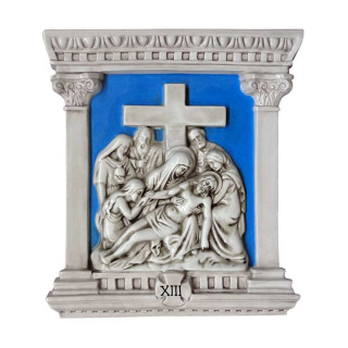 Vía Crucis capital de cerámica 40x44 cm 15 estaciones