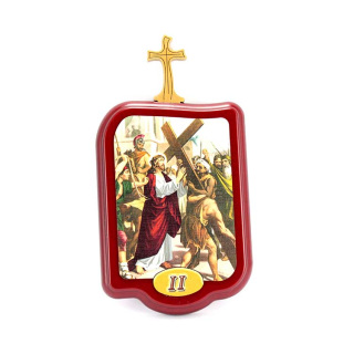 Vía Crucis mdf rectangular 10,5x19 cm 15 estaciones
