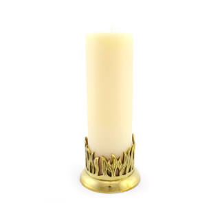 Base para cirio metal dorado 11 cm