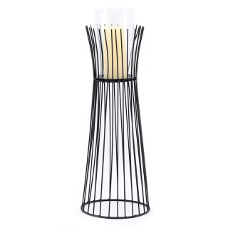 Portavelas de hierro negro 42 cm