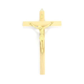 Wooden Cross Plastic Jesus 25x15 cm
