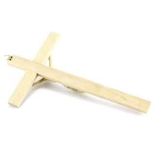 Wooden Cross Plastic Jesus 25x15 cm