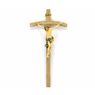 Wooden Curving Crucifix 12x25 cm