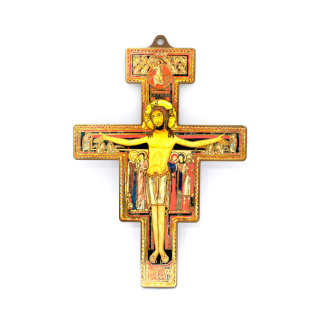 Gold Foil St. Damian Cross 30x22 cm
