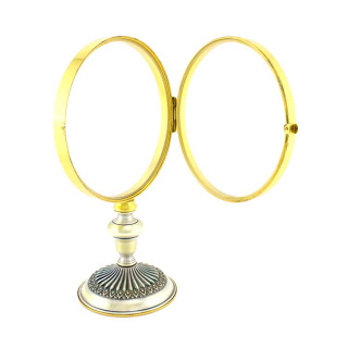 Custodia para Hostia Magna metal bicolor 26 cm diam 15 cm