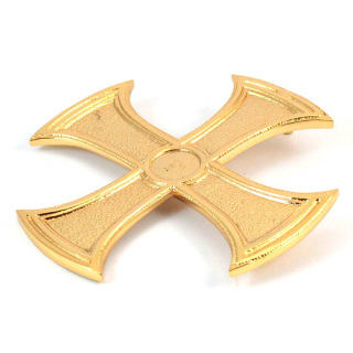Croce per Consacrazione Gotica in fusione 17x17 cm