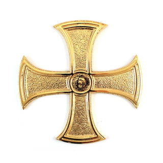 Croce per Consacrazione Gotica in fusione 17x17 cm