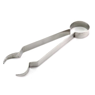 Pinzetta in metallo con becco tondo 18 cm