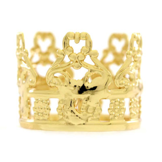 Corona mini per statua ottone dorato Diametro 3 cm