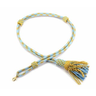 Luxury Pectoral Cross Cord Gold and Blue