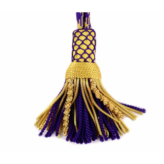 Cordón para Cruz Pectoral de lujo morado y dorado