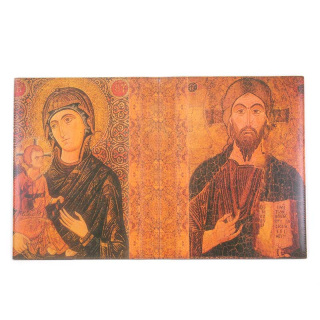 Lectionary Cover Real Leather Christ and Virgin 22x32x6 cm