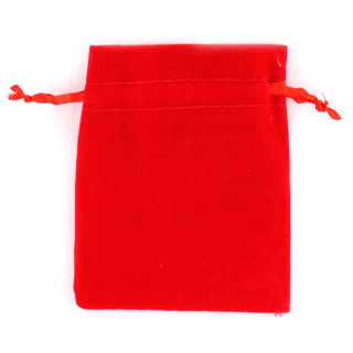 Red velvet bag 8x10 cm