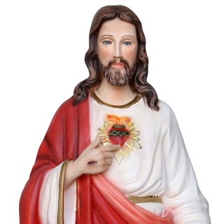 Jesus Sacred Heart Resin Statue 60 cm