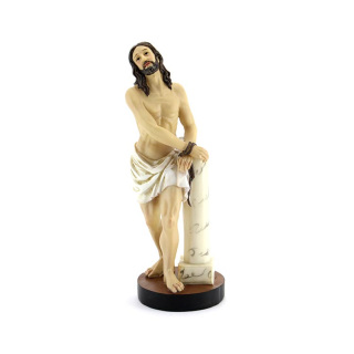 Christ at the Column Colored Resin Statue 30 cm