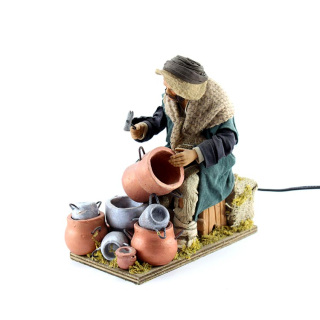 Aggiusta pentole in terracotta vestita a movimento 24 cm