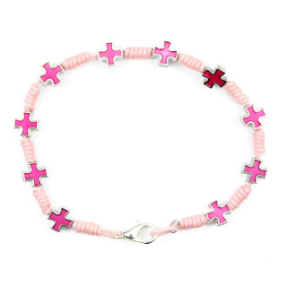 Cord Rosary Bracelet Celtic Cross grain 6x6 mm