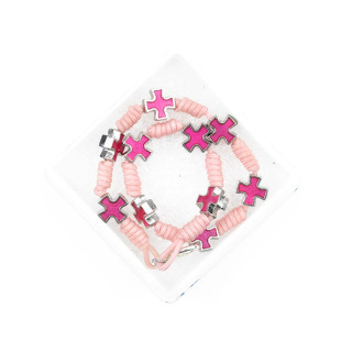 Cord Rosary Bracelet Celtic Cross grain 6x6 mm