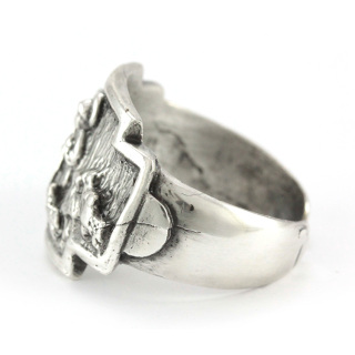 Episcopal Ring Good Shepherd Silver 925°° Hand Chiseled