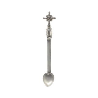 Cucchiaino per incenso in ottone argentato 14 cm