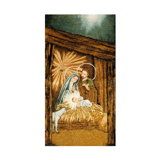 Coprileggio Natività classica in tessuto misto cotone