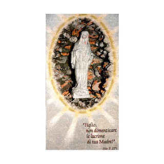 Coprileggio Madonna delle Lacrime in tessuto misto cotone