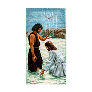 Paño de Atril Bautismo de Jesús mezcla algodón