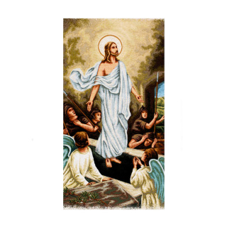 Paño de Atril Resurrección con soldados de mezcla de algodón