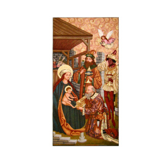 Paño de Atril Adoración de Reyes Magos mezcla algodón