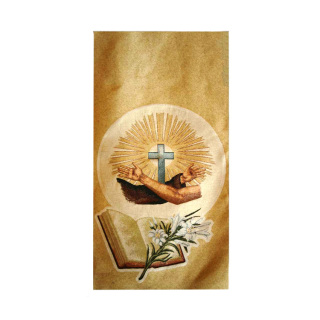 Paño de Atril Escudo Franciscano mezcla algodón