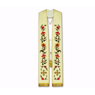 Gothic Stole Solemn Flowers Lucid Satin