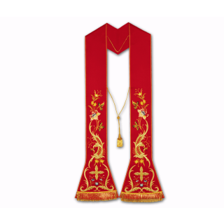 Roman Stole Solemn Flowers Satin