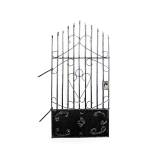 Reja para belén con lanzas de hierro 22x11 cm