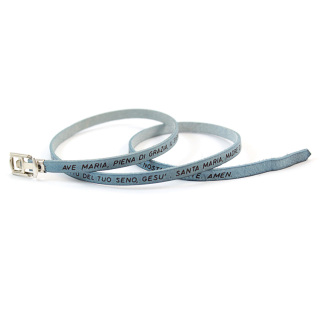 Hail Mary Leather Bracelet with Clasp