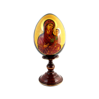 Huevo Virgen con Niño pintado a mano 19x14 cm