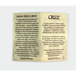 Crocifisso in ulivo a laser 3,7x2,7 cm