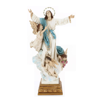 Assumption of the Virgin Mary Statue hand-painted resin 68 cm
