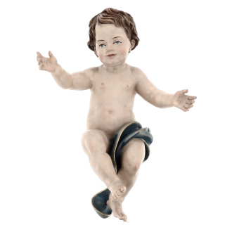 Niño Jesús de madera con paño 42 cm
