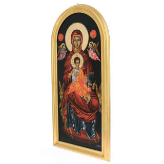 Icono Virgen con Niño pintado a mano 50x100 cm