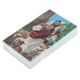 Imagen Jesús Buen Pastor D 7x12 cm 100 unidades