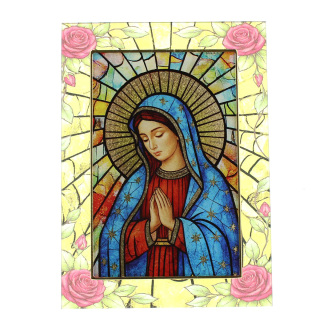Cuadro Virgen de Guadalupe en Vidrio 17x23,5 cm
