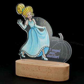 Lámpara LED luz nocturna Princesa 20 cm